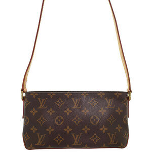 Louis Vuitton Monogram Leather Brown Trotter Shoulder Bag